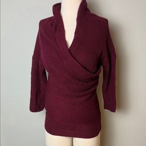 🆕 VENTI6 Maroon Wrap Neck Sweater ~ Large